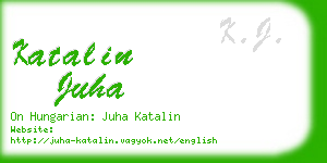 katalin juha business card